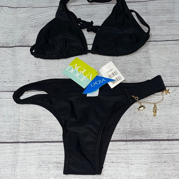 🎉HP🎉Black Bikini w/Charms Size Petite Small - Picture 3 of 8